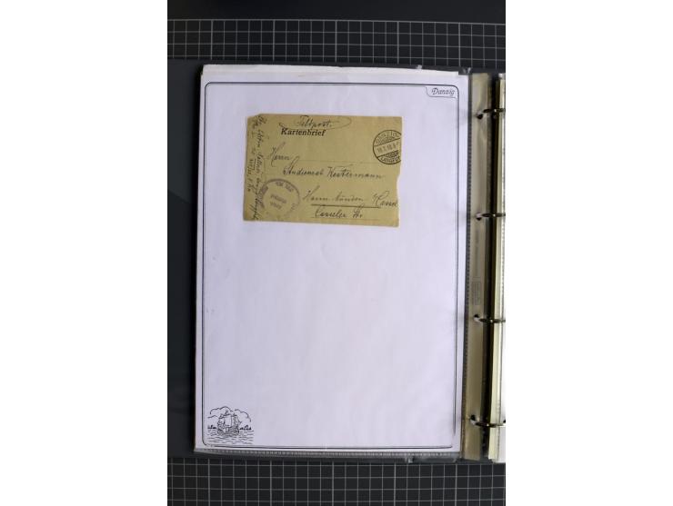 1914/1945, sehr umfangreiche Sammlung "Feldpost in Danzig" mit einigen hundert Briefen und Karten, dabei I. WK. mit interessa