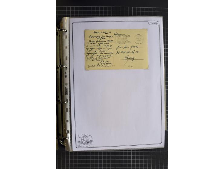 1914/1945, sehr umfangreiche Sammlung "Feldpost in Danzig" mit einigen hundert Briefen und Karten, dabei I. WK. mit interessa