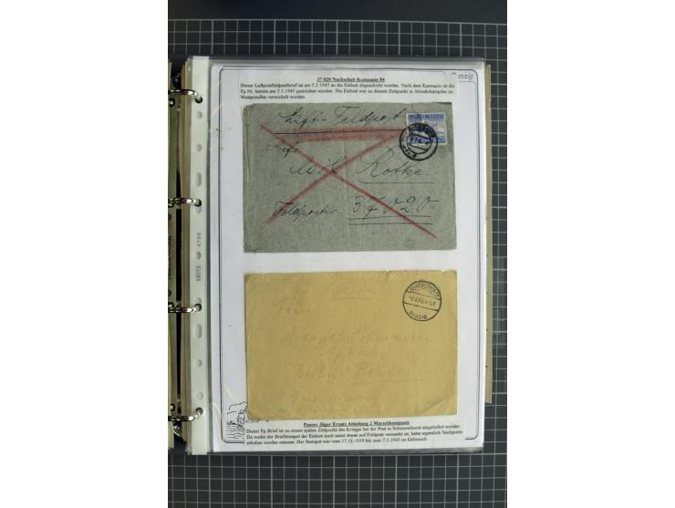 1914/1945, sehr umfangreiche Sammlung "Feldpost in Danzig" mit einigen hundert Briefen und Karten, dabei I. WK. mit interessa