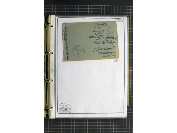 1914/1945, sehr umfangreiche Sammlung "Feldpost in Danzig" mit einigen hundert Briefen und Karten, dabei I. WK. mit interessa