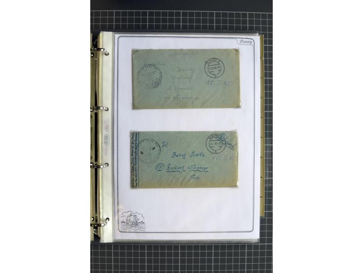 1914/1945, sehr umfangreiche Sammlung "Feldpost in Danzig" mit einigen hundert Briefen und Karten, dabei I. WK. mit interessa