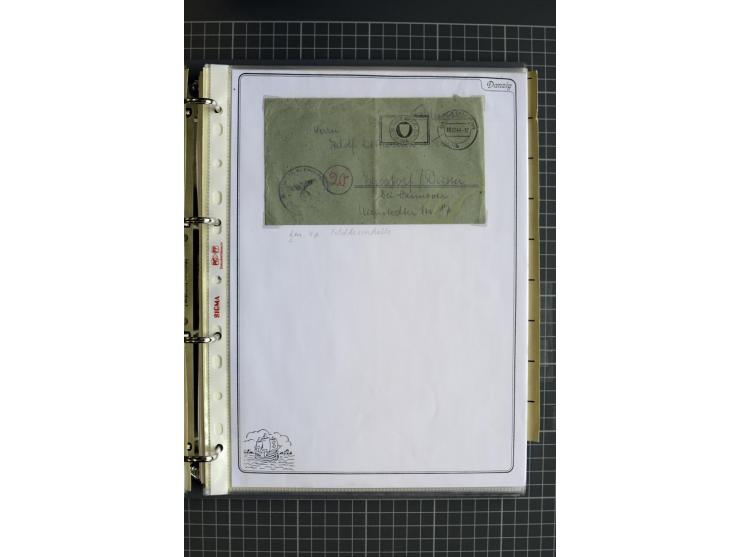 1914/1945, sehr umfangreiche Sammlung "Feldpost in Danzig" mit einigen hundert Briefen und Karten, dabei I. WK. mit interessa