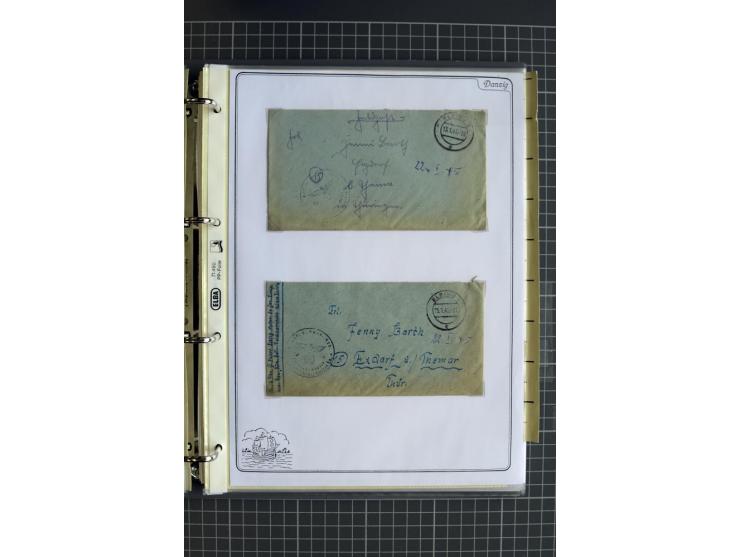 1914/1945, sehr umfangreiche Sammlung "Feldpost in Danzig" mit einigen hundert Briefen und Karten, dabei I. WK. mit interessa