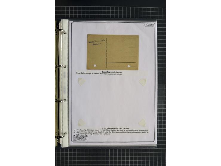 1914/1945, sehr umfangreiche Sammlung "Feldpost in Danzig" mit einigen hundert Briefen und Karten, dabei I. WK. mit interessa