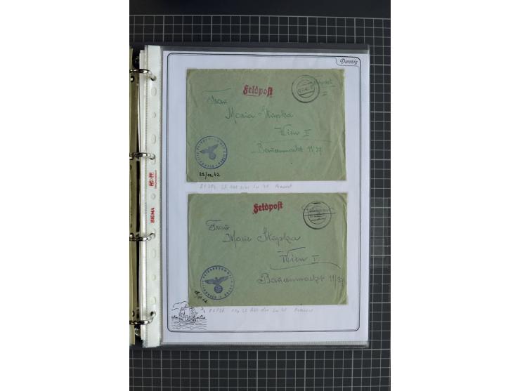 1914/1945, sehr umfangreiche Sammlung "Feldpost in Danzig" mit einigen hundert Briefen und Karten, dabei I. WK. mit interessa