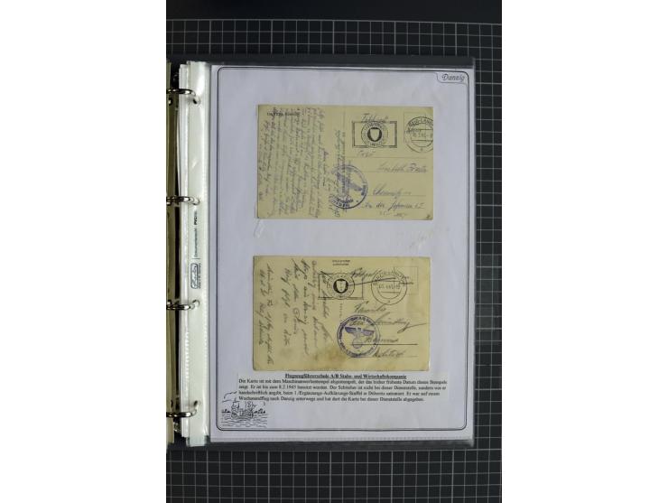 1914/1945, sehr umfangreiche Sammlung "Feldpost in Danzig" mit einigen hundert Briefen und Karten, dabei I. WK. mit interessa