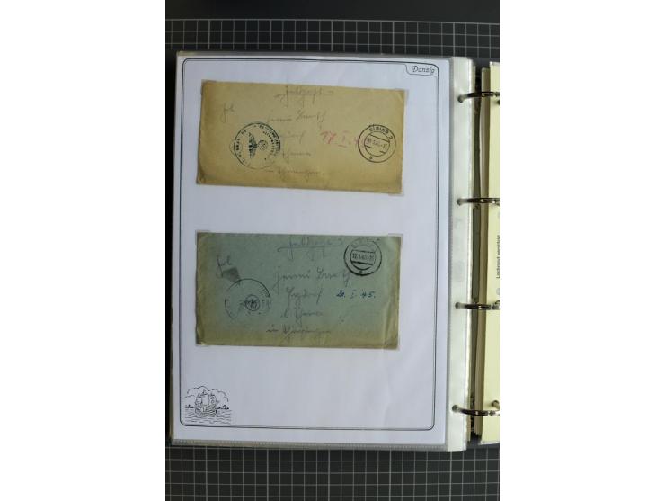 1914/1945, sehr umfangreiche Sammlung "Feldpost in Danzig" mit einigen hundert Briefen und Karten, dabei I. WK. mit interessa