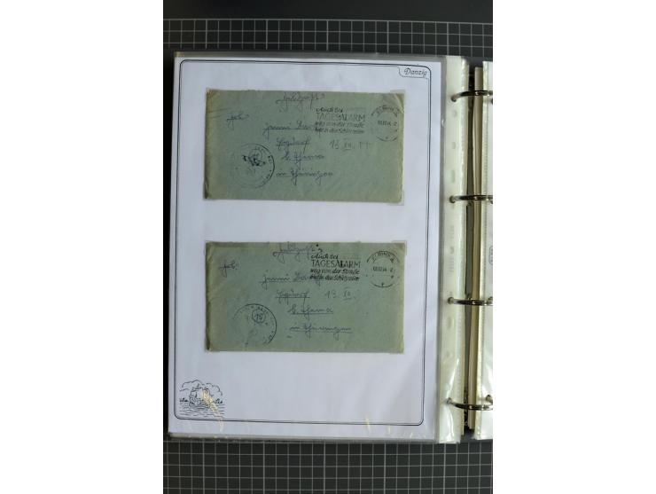 1914/1945, sehr umfangreiche Sammlung "Feldpost in Danzig" mit einigen hundert Briefen und Karten, dabei I. WK. mit interessa