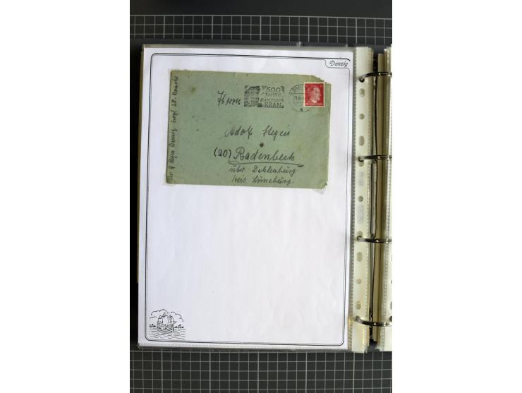 1914/1945, sehr umfangreiche Sammlung "Feldpost in Danzig" mit einigen hundert Briefen und Karten, dabei I. WK. mit interessa
