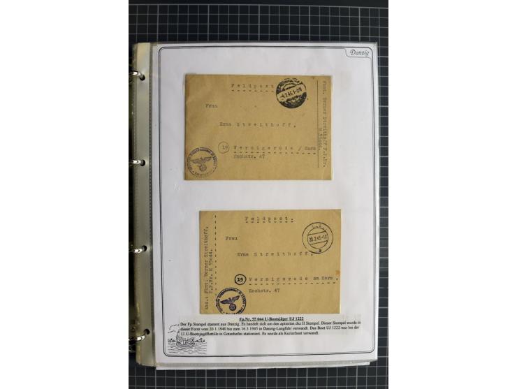 1914/1945, sehr umfangreiche Sammlung "Feldpost in Danzig" mit einigen hundert Briefen und Karten, dabei I. WK. mit interessa