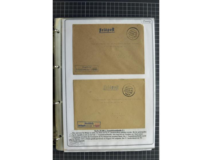 1914/1945, sehr umfangreiche Sammlung "Feldpost in Danzig" mit einigen hundert Briefen und Karten, dabei I. WK. mit interessa