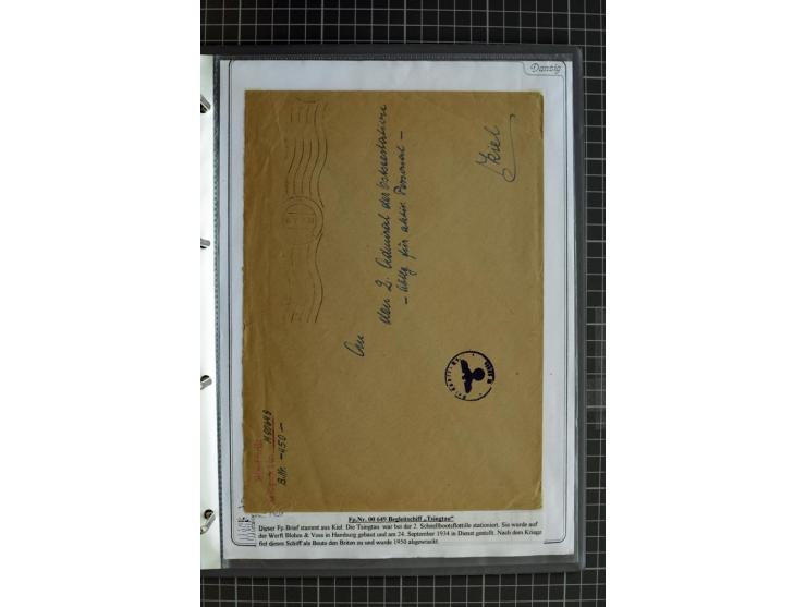 1914/1945, sehr umfangreiche Sammlung "Feldpost in Danzig" mit einigen hundert Briefen und Karten, dabei I. WK. mit interessa