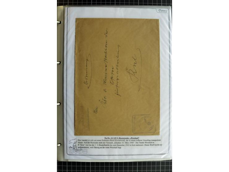1914/1945, sehr umfangreiche Sammlung "Feldpost in Danzig" mit einigen hundert Briefen und Karten, dabei I. WK. mit interessa