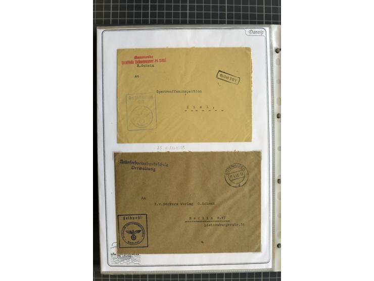 1914/1945, sehr umfangreiche Sammlung "Feldpost in Danzig" mit einigen hundert Briefen und Karten, dabei I. WK. mit interessa