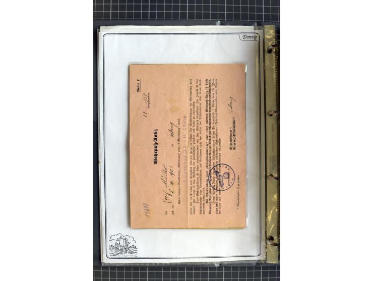 1914/1945, sehr umfangreiche Sammlung "Feldpost in Danzig" mit einigen hundert Briefen und Karten, dabei I. WK. mit interessa