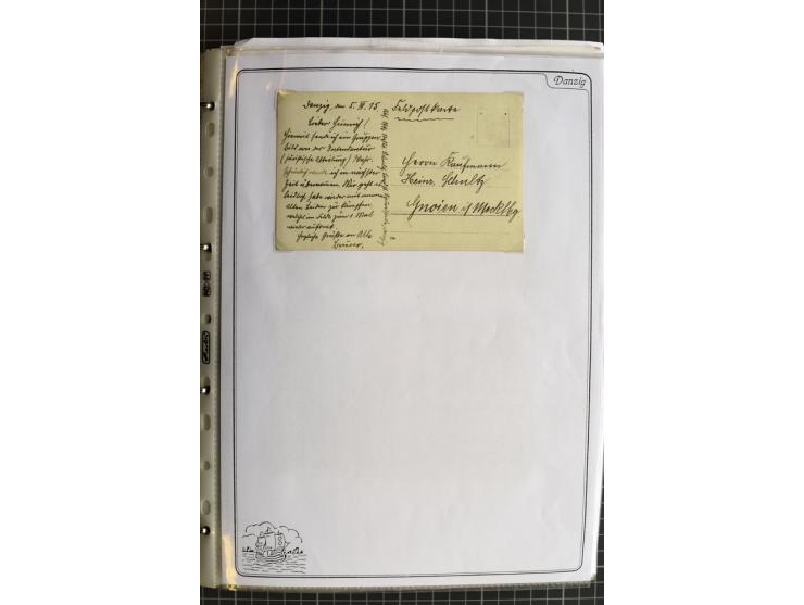 1914/1945, sehr umfangreiche Sammlung "Feldpost in Danzig" mit einigen hundert Briefen und Karten, dabei I. WK. mit interessa