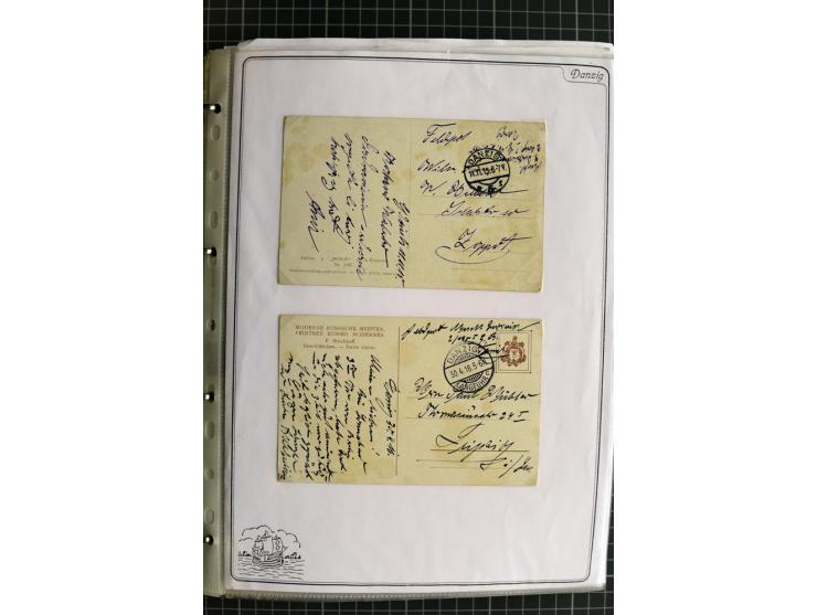 1914/1945, sehr umfangreiche Sammlung "Feldpost in Danzig" mit einigen hundert Briefen und Karten, dabei I. WK. mit interessa