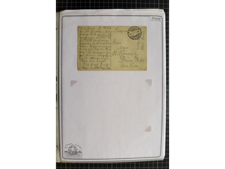 1914/1945, sehr umfangreiche Sammlung "Feldpost in Danzig" mit einigen hundert Briefen und Karten, dabei I. WK. mit interessa
