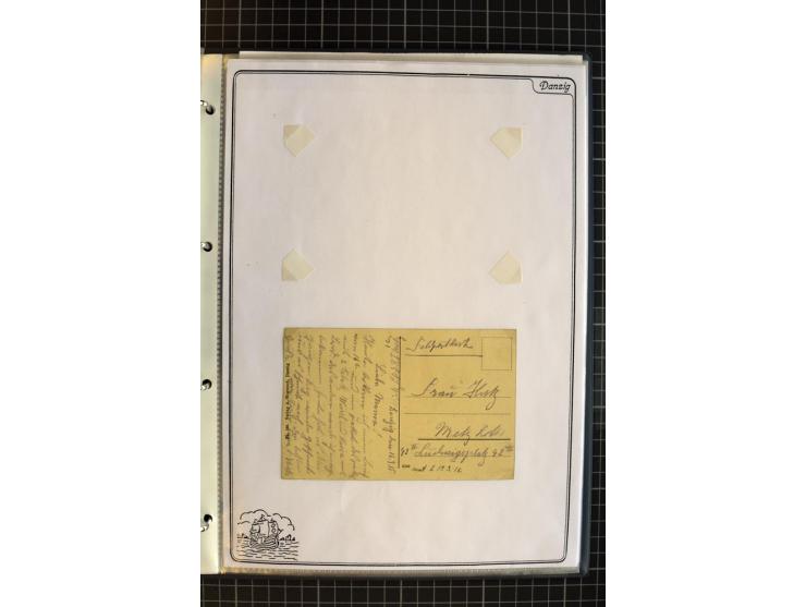 1914/1945, sehr umfangreiche Sammlung "Feldpost in Danzig" mit einigen hundert Briefen und Karten, dabei I. WK. mit interessa