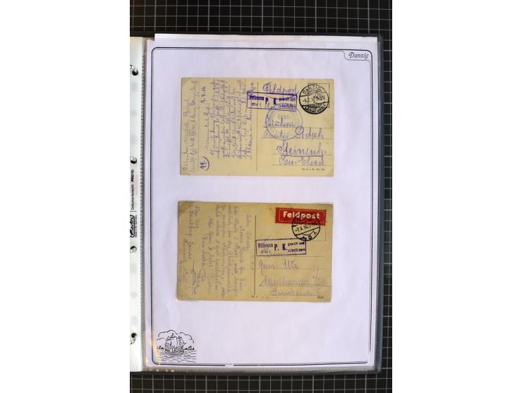 1914/1945, sehr umfangreiche Sammlung "Feldpost in Danzig" mit einigen hundert Briefen und Karten, dabei I. WK. mit interessa