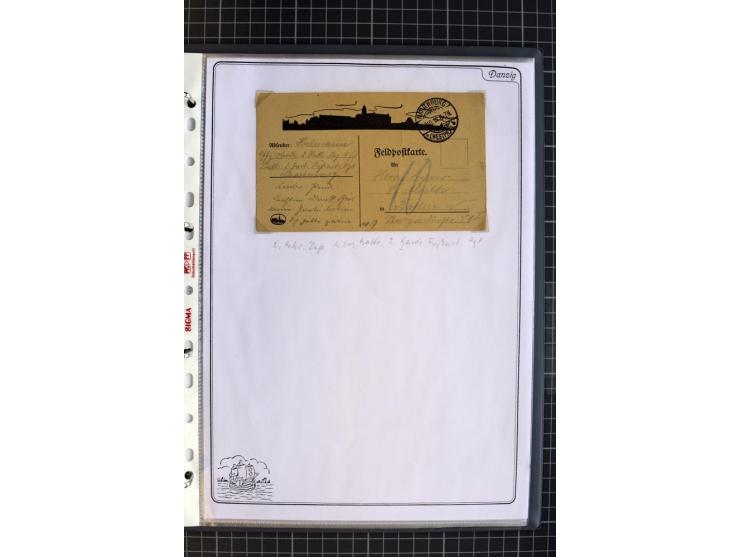 1914/1945, sehr umfangreiche Sammlung "Feldpost in Danzig" mit einigen hundert Briefen und Karten, dabei I. WK. mit interessa