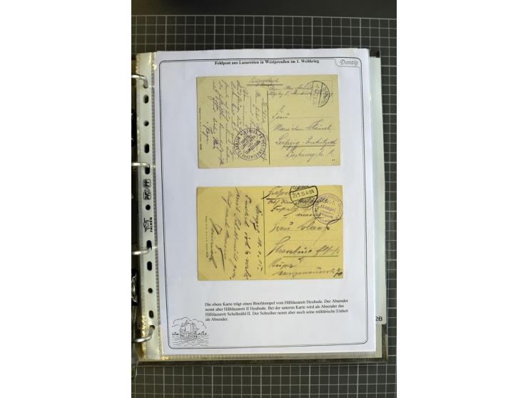 1914/1945, sehr umfangreiche Sammlung "Feldpost in Danzig" mit einigen hundert Briefen und Karten, dabei I. WK. mit interessa