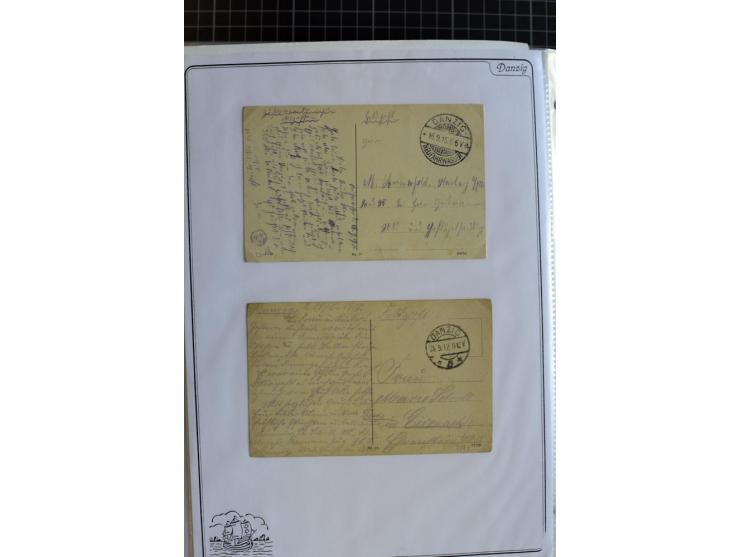 1914/1945, sehr umfangreiche Sammlung "Feldpost in Danzig" mit einigen hundert Briefen und Karten, dabei I. WK. mit interessa