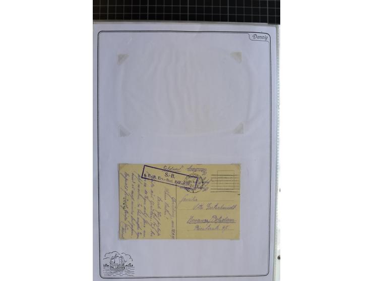 1914/1945, sehr umfangreiche Sammlung "Feldpost in Danzig" mit einigen hundert Briefen und Karten, dabei I. WK. mit interessa