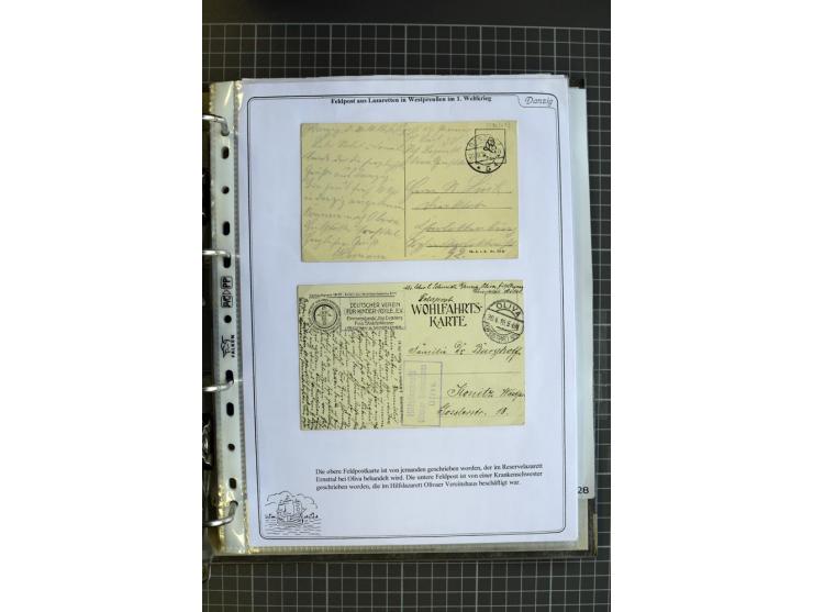 1914/1945, sehr umfangreiche Sammlung "Feldpost in Danzig" mit einigen hundert Briefen und Karten, dabei I. WK. mit interessa