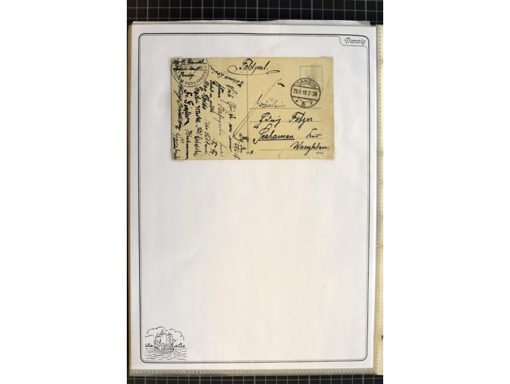 1914/1945, sehr umfangreiche Sammlung "Feldpost in Danzig" mit einigen hundert Briefen und Karten, dabei I. WK. mit interessa