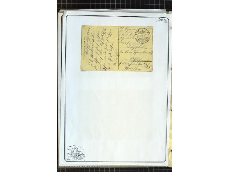 1914/1945, sehr umfangreiche Sammlung "Feldpost in Danzig" mit einigen hundert Briefen und Karten, dabei I. WK. mit interessa