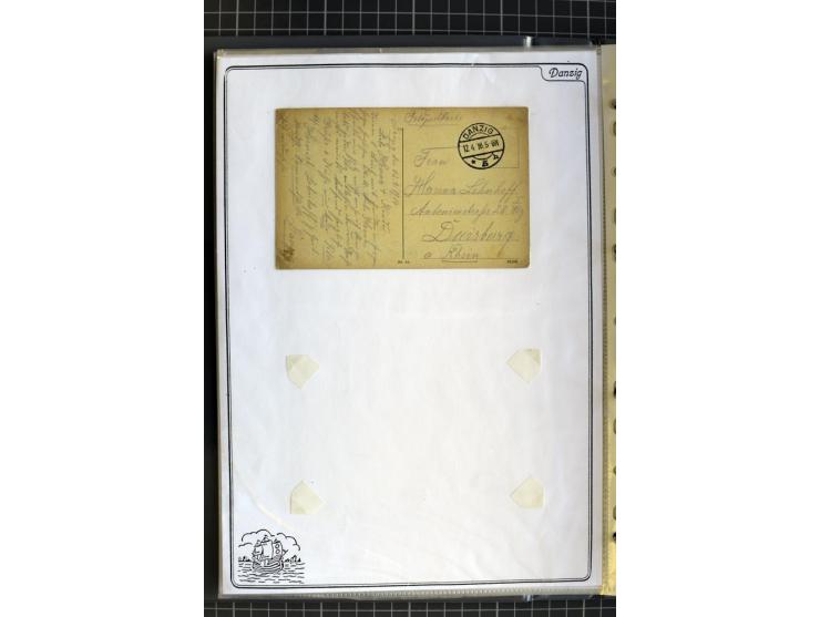 1914/1945, sehr umfangreiche Sammlung "Feldpost in Danzig" mit einigen hundert Briefen und Karten, dabei I. WK. mit interessa