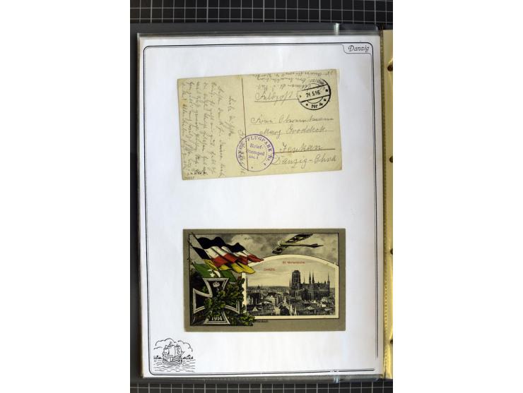 1914/1945, sehr umfangreiche Sammlung "Feldpost in Danzig" mit einigen hundert Briefen und Karten, dabei I. WK. mit interessa