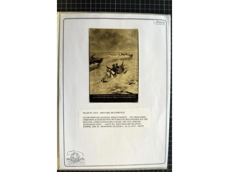 1914/1945, sehr umfangreiche Sammlung "Feldpost in Danzig" mit einigen hundert Briefen und Karten, dabei I. WK. mit interessa