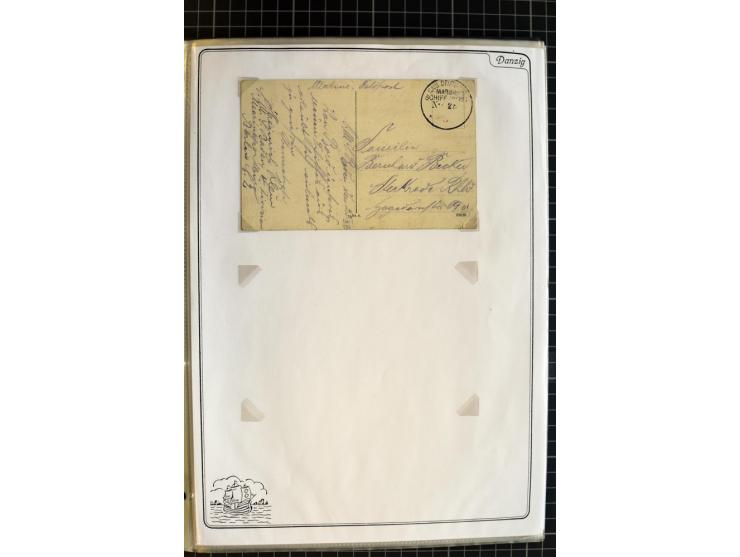 1914/1945, sehr umfangreiche Sammlung "Feldpost in Danzig" mit einigen hundert Briefen und Karten, dabei I. WK. mit interessa