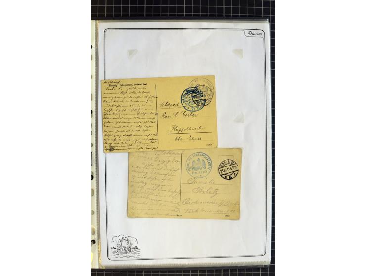1914/1945, sehr umfangreiche Sammlung "Feldpost in Danzig" mit einigen hundert Briefen und Karten, dabei I. WK. mit interessa