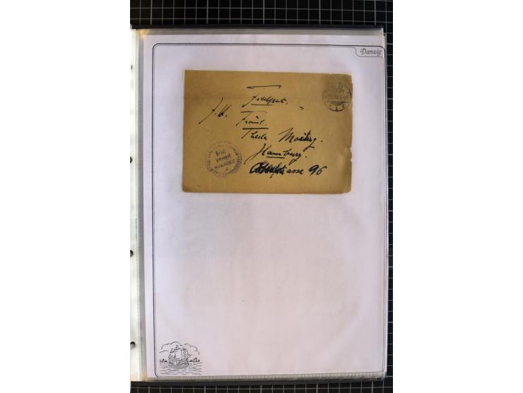 1914/1945, sehr umfangreiche Sammlung "Feldpost in Danzig" mit einigen hundert Briefen und Karten, dabei I. WK. mit interessa