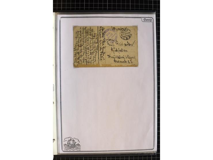 1914/1945, sehr umfangreiche Sammlung "Feldpost in Danzig" mit einigen hundert Briefen und Karten, dabei I. WK. mit interessa
