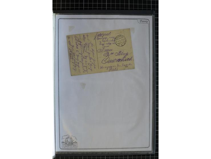 1914/1945, sehr umfangreiche Sammlung "Feldpost in Danzig" mit einigen hundert Briefen und Karten, dabei I. WK. mit interessa