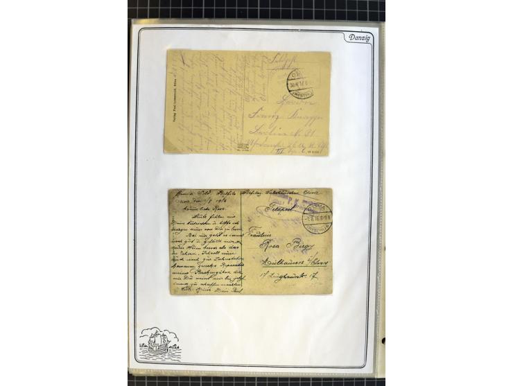 1914/1945, sehr umfangreiche Sammlung "Feldpost in Danzig" mit einigen hundert Briefen und Karten, dabei I. WK. mit interessa