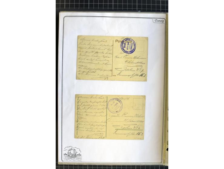1914/1945, sehr umfangreiche Sammlung "Feldpost in Danzig" mit einigen hundert Briefen und Karten, dabei I. WK. mit interessa