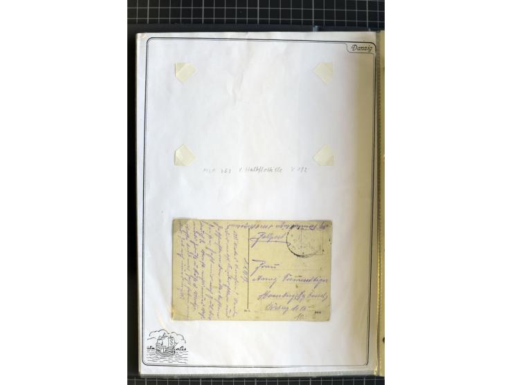 1914/1945, sehr umfangreiche Sammlung "Feldpost in Danzig" mit einigen hundert Briefen und Karten, dabei I. WK. mit interessa