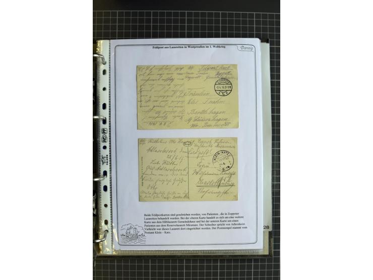 1914/1945, sehr umfangreiche Sammlung "Feldpost in Danzig" mit einigen hundert Briefen und Karten, dabei I. WK. mit interessa