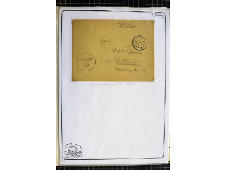 1914/1945, sehr umfangreiche Sammlung "Feldpost in Danzig" mit einigen hundert Briefen und Karten, dabei I. WK. mit interessa
