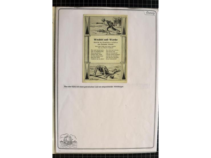 1914/1945, sehr umfangreiche Sammlung "Feldpost in Danzig" mit einigen hundert Briefen und Karten, dabei I. WK. mit interessa