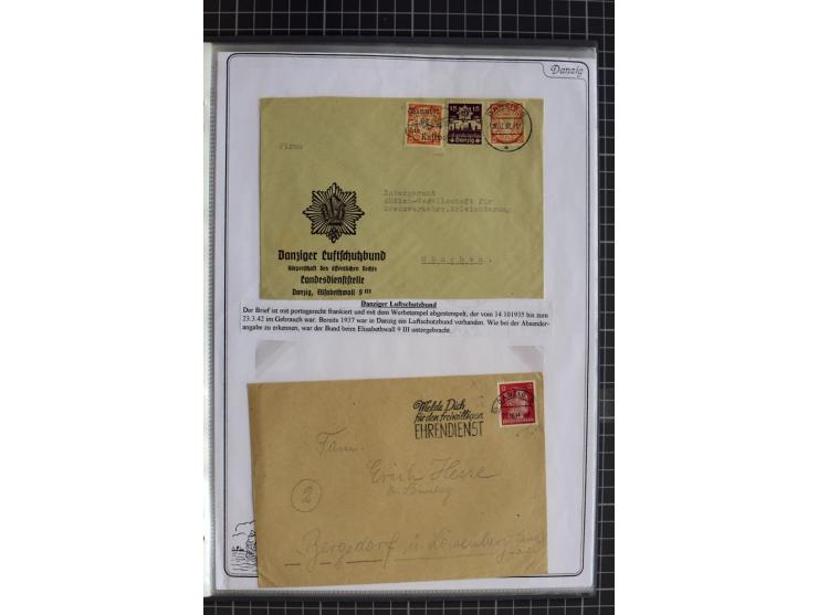 1914/1945, sehr umfangreiche Sammlung "Feldpost in Danzig" mit einigen hundert Briefen und Karten, dabei I. WK. mit interessa