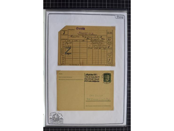 1914/1945, sehr umfangreiche Sammlung "Feldpost in Danzig" mit einigen hundert Briefen und Karten, dabei I. WK. mit interessa
