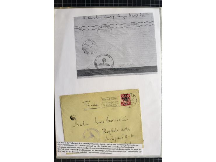 1914/1945, sehr umfangreiche Sammlung "Feldpost in Danzig" mit einigen hundert Briefen und Karten, dabei I. WK. mit interessa