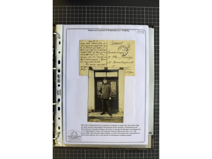 1914/1945, sehr umfangreiche Sammlung "Feldpost in Danzig" mit einigen hundert Briefen und Karten, dabei I. WK. mit interessa