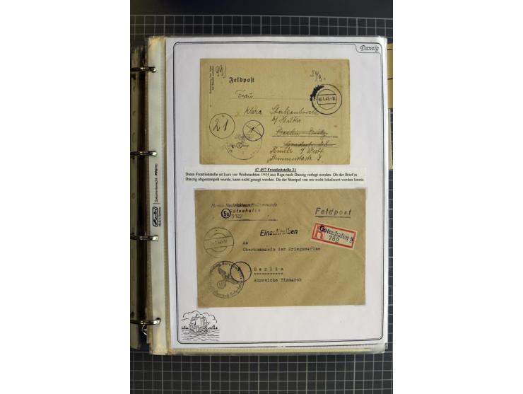 1914/1945, sehr umfangreiche Sammlung "Feldpost in Danzig" mit einigen hundert Briefen und Karten, dabei I. WK. mit interessa